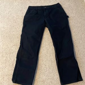Original Loose Fit Black canvass Carhartt work jeans.